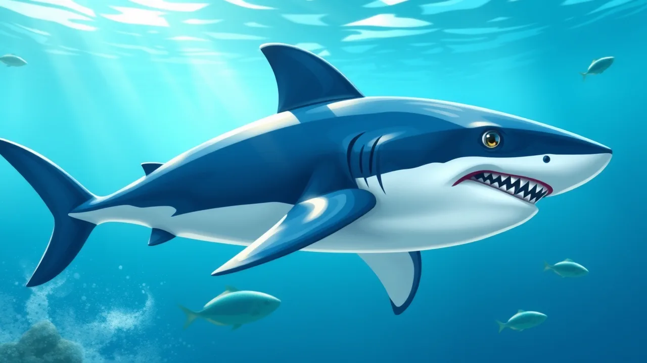Dive Into the Deep Blue with shark world game image