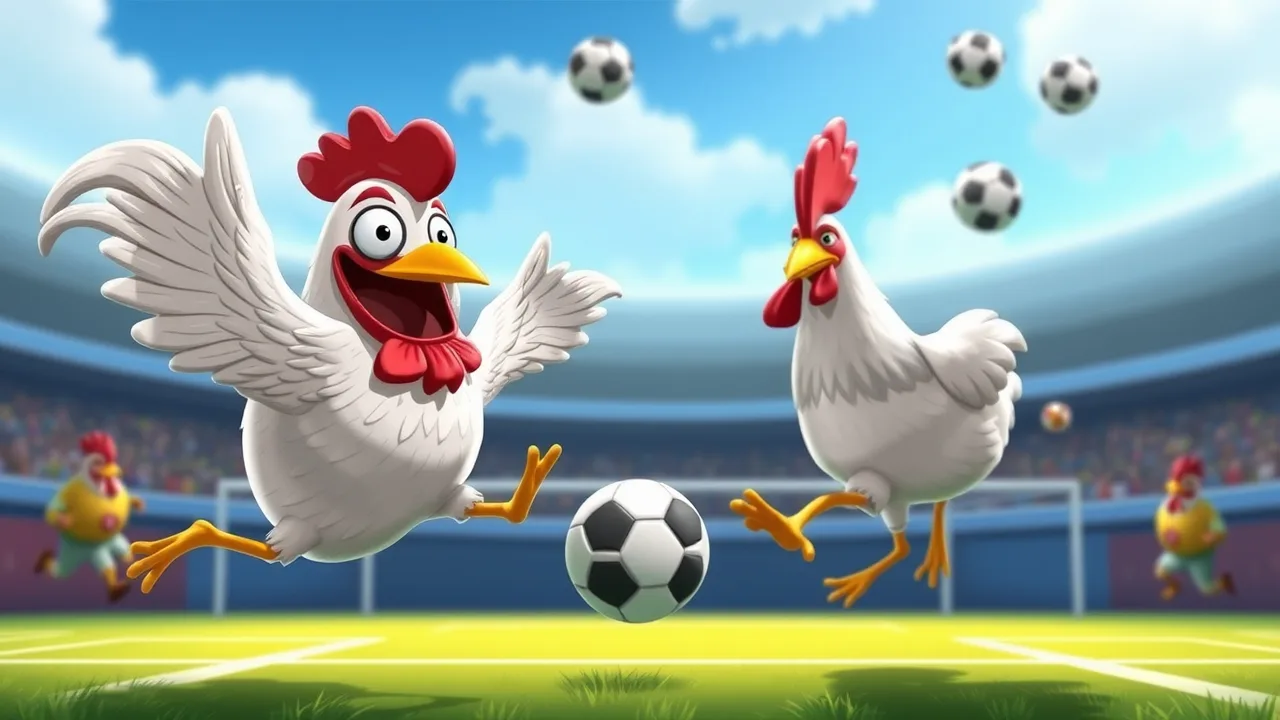 Play Funny Chicken: The Ultimate Soccer Game image