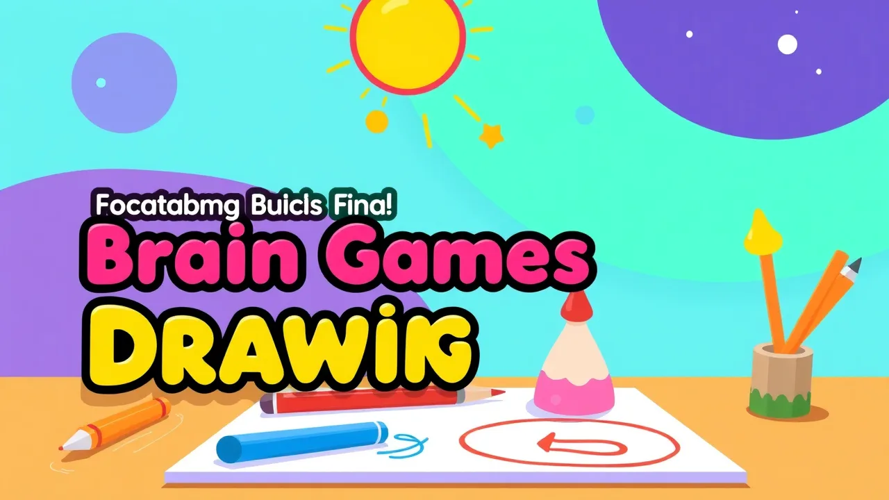 Discover the Fun of brain games drawing image