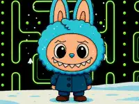 image bg Winter Labubu Pacman Adventure