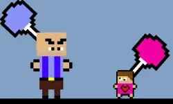 Angry Dad Cute Baby image