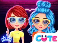 image bg Rainbow Girls Neon Fashion