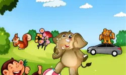 Kids match memories game image