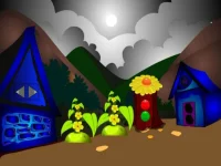 image bg Blue house bird escape