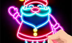 Draw Glow Christmas - Draw  amp; Color image