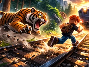 image bg Running From A Hungry Tiger